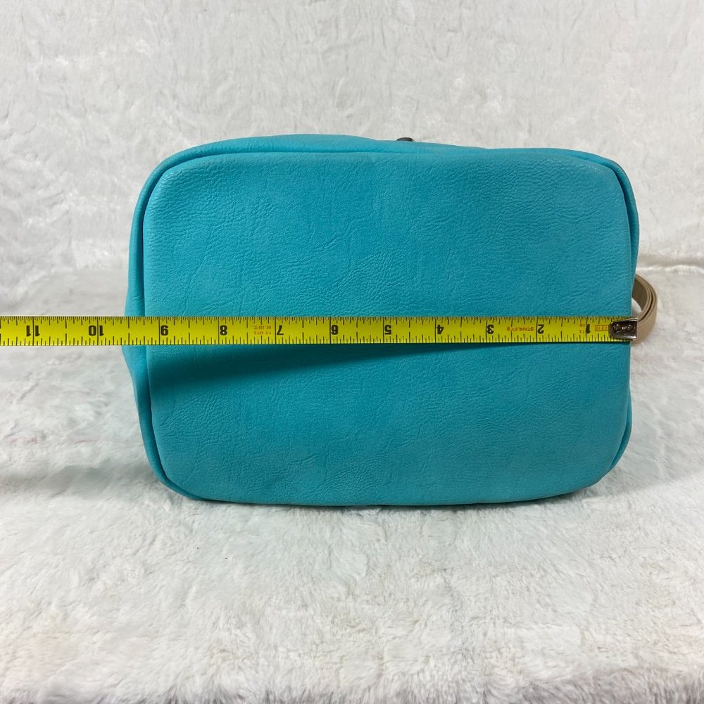 CBOCS Vegan Convertible Turquoise Blue bag accessory bag Purse dual handle - Picture 7 of 10